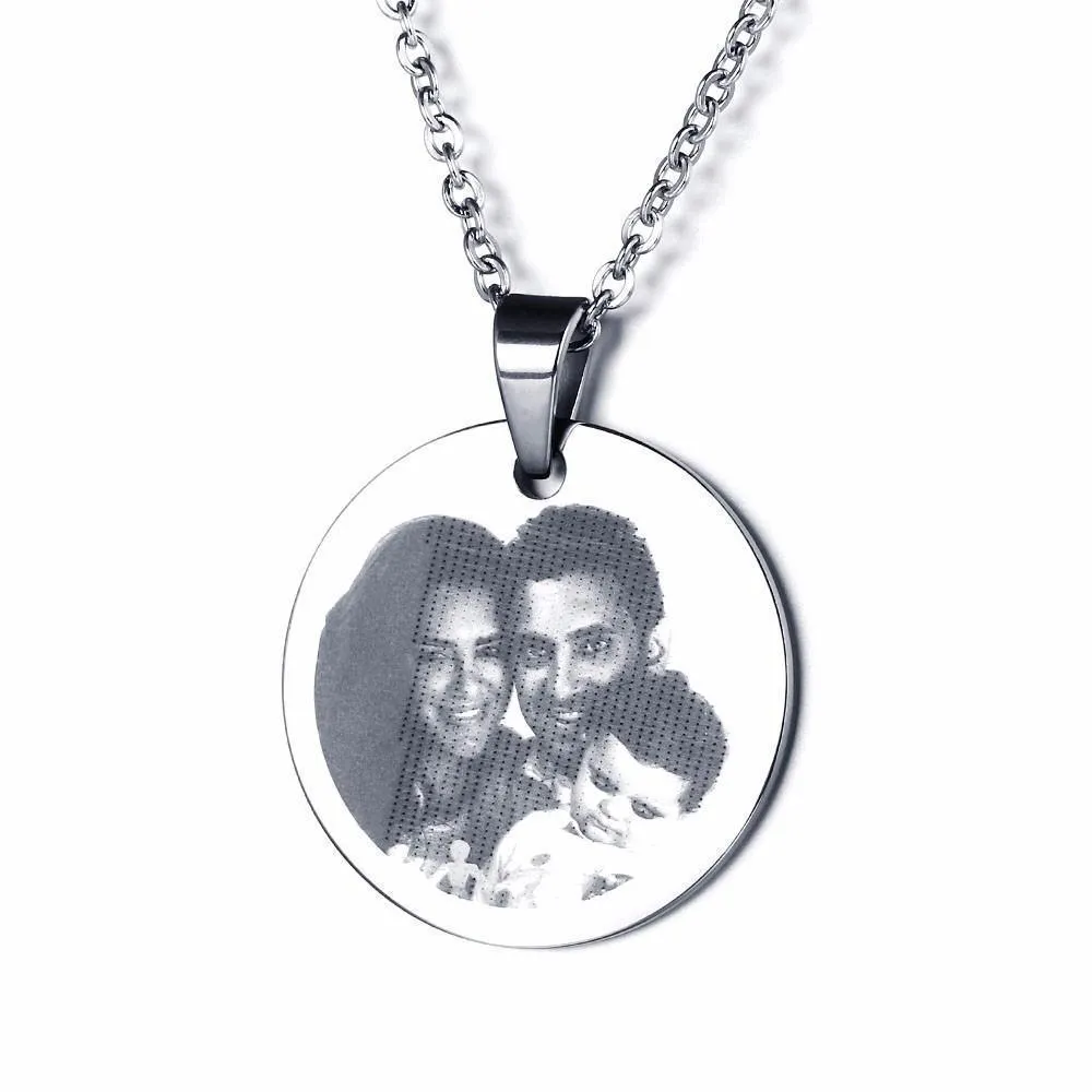 Personalize Your Photo & Message Engraved Necklace