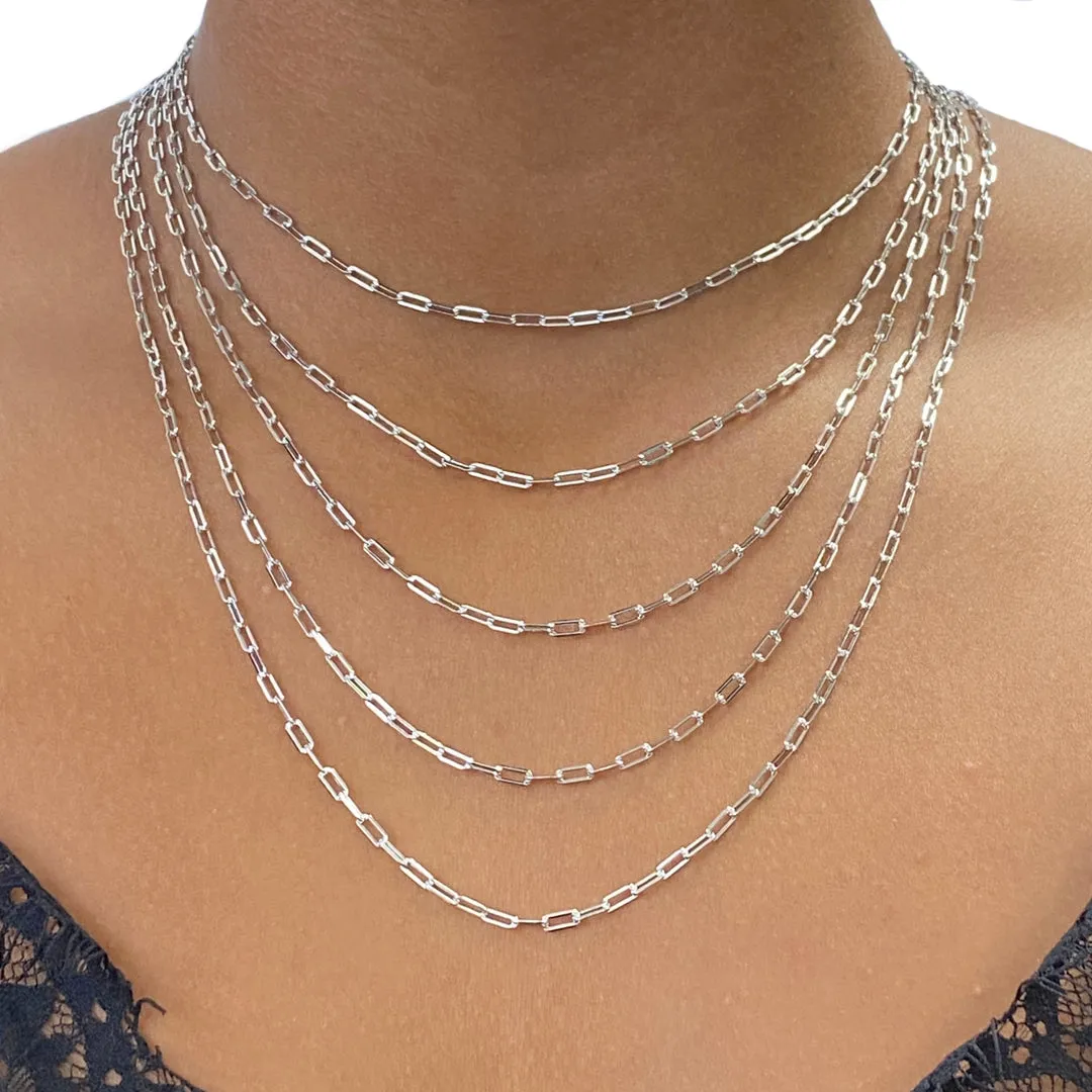Petite Paper Clip 14" Necklace
