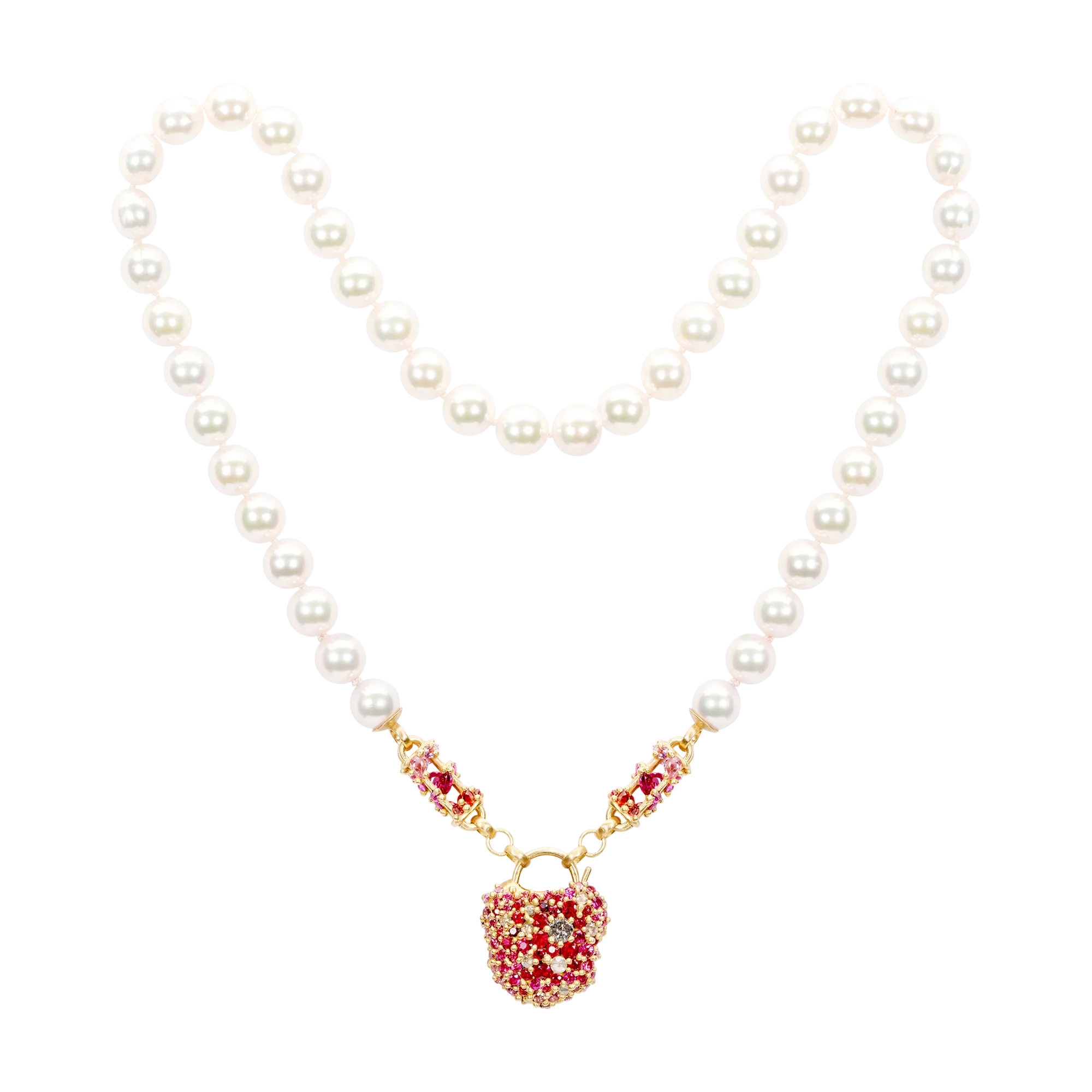 Plum Blossom Cece Padlock Pearl Strand - 11298
