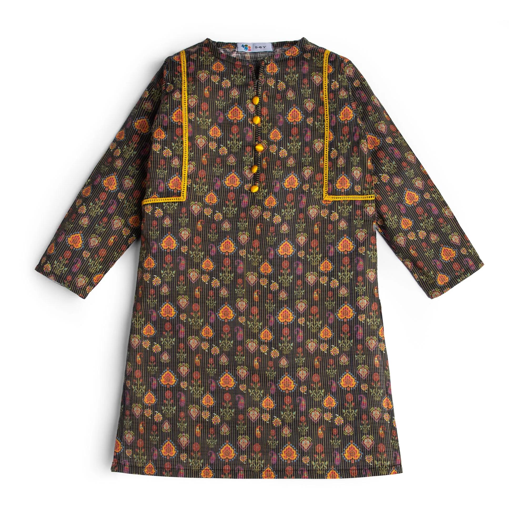 Printed Black Kurti