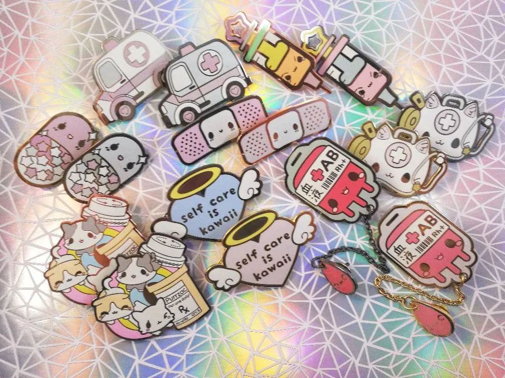 Purrzac - Kawaii Medical Pins Series - Hard Enamel Pins