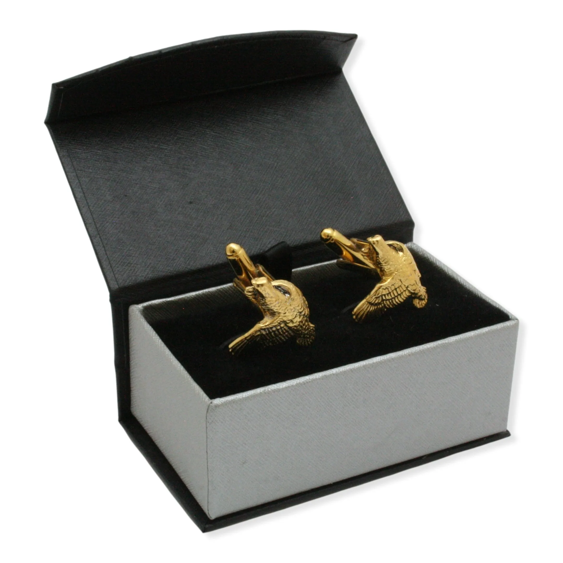 Quail Gold Plated 22ct Luxury Cufflinks Gamebird