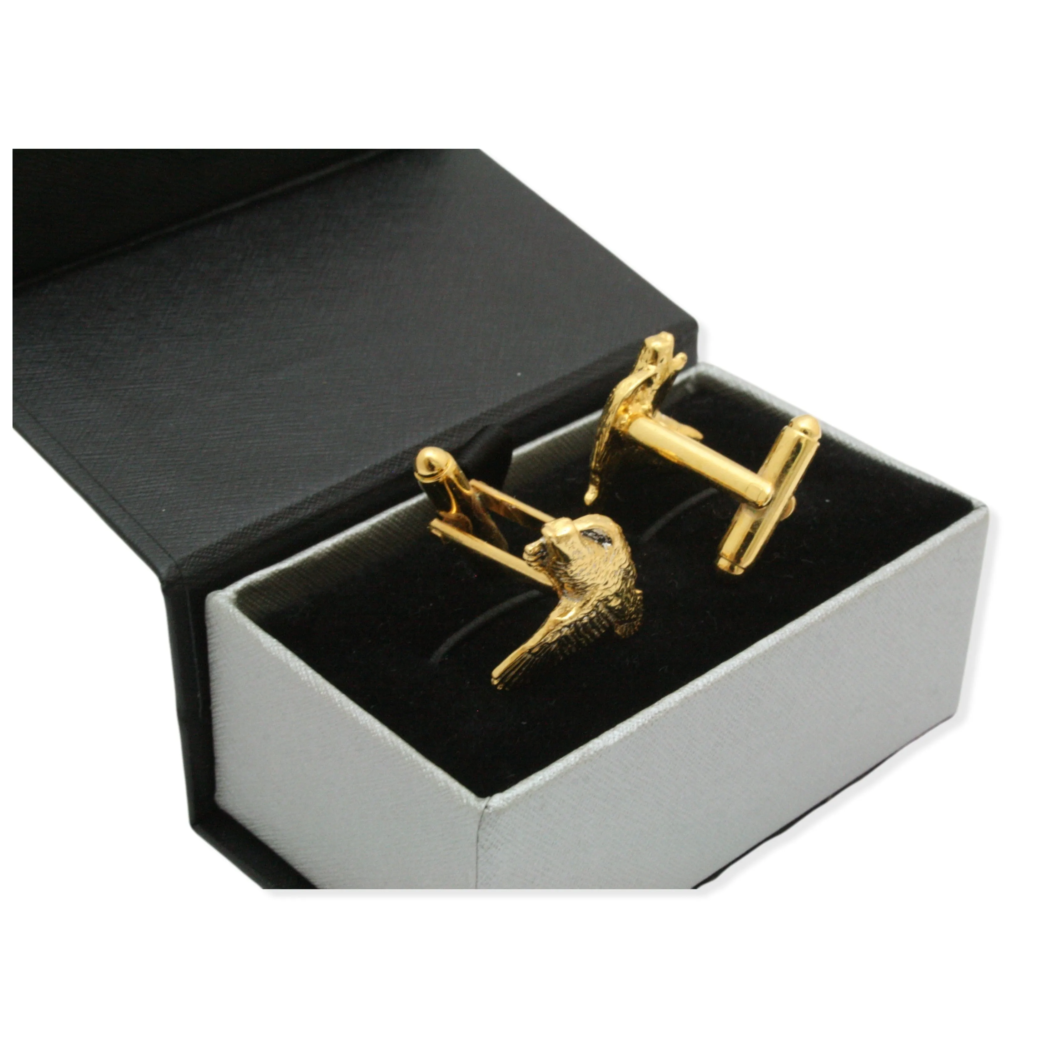 Quail Gold Plated 22ct Luxury Cufflinks Gamebird