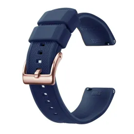 Rafael Silicone Tropic Watch Strap With Rose Gold Tang Buckle