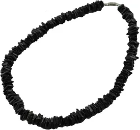 Real Chips Puka Shell Necklace 20" Black