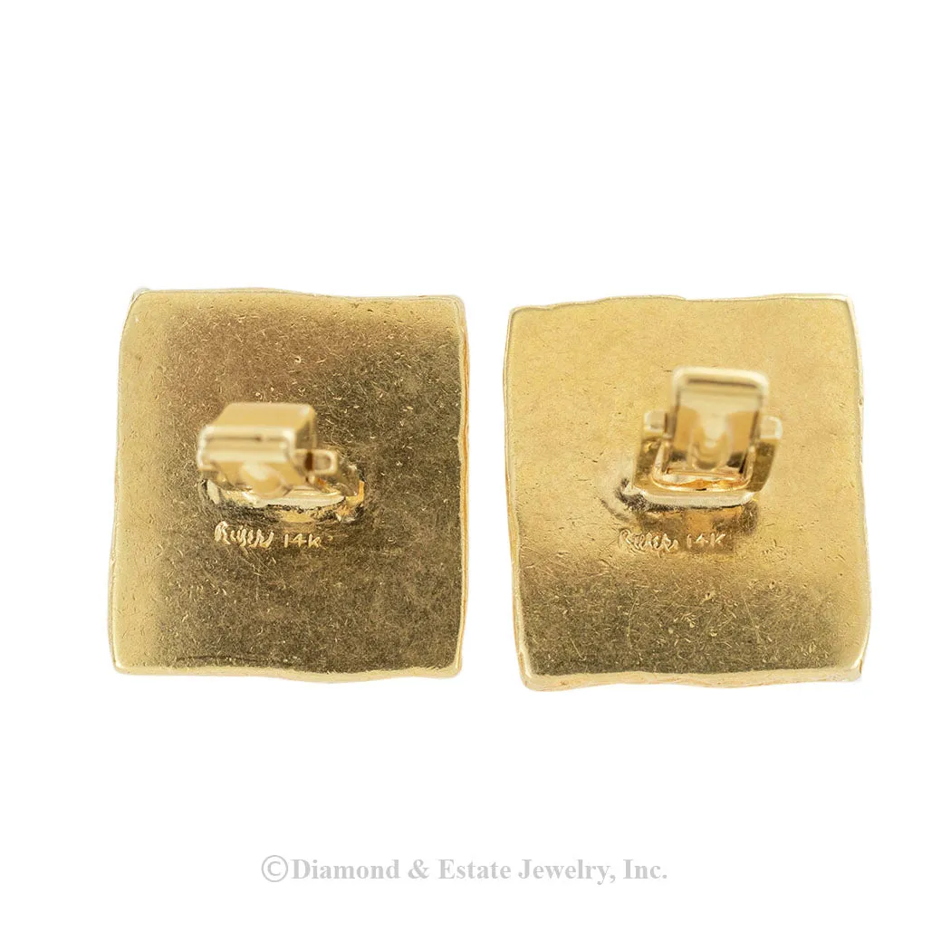 Ruser Yellow Gold Cufflinks