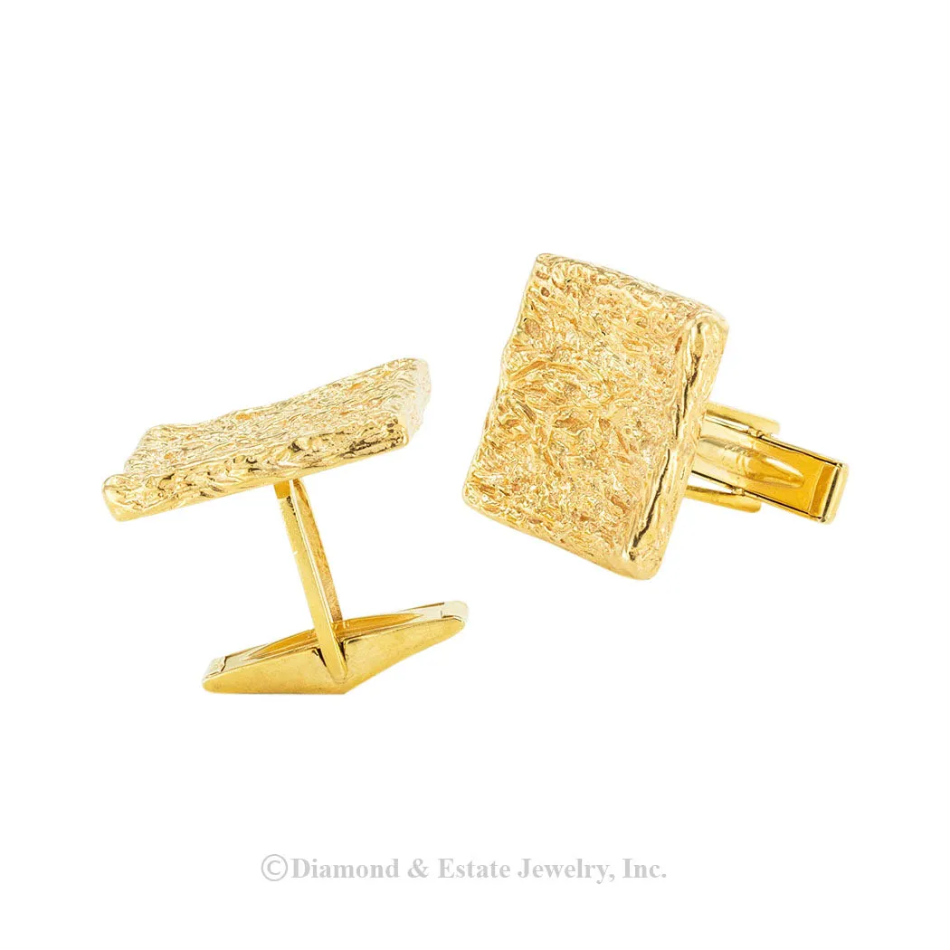 Ruser Yellow Gold Cufflinks