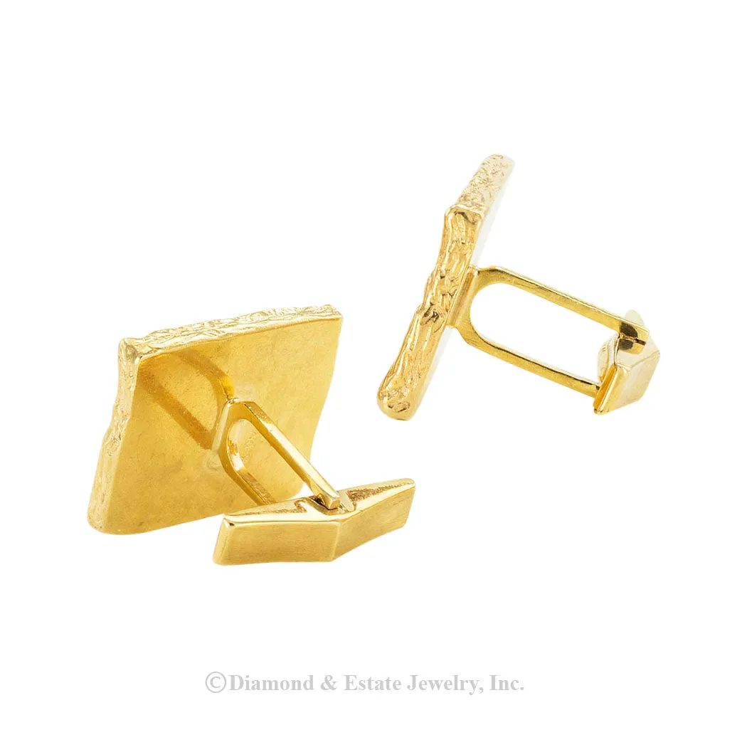 Ruser Yellow Gold Cufflinks