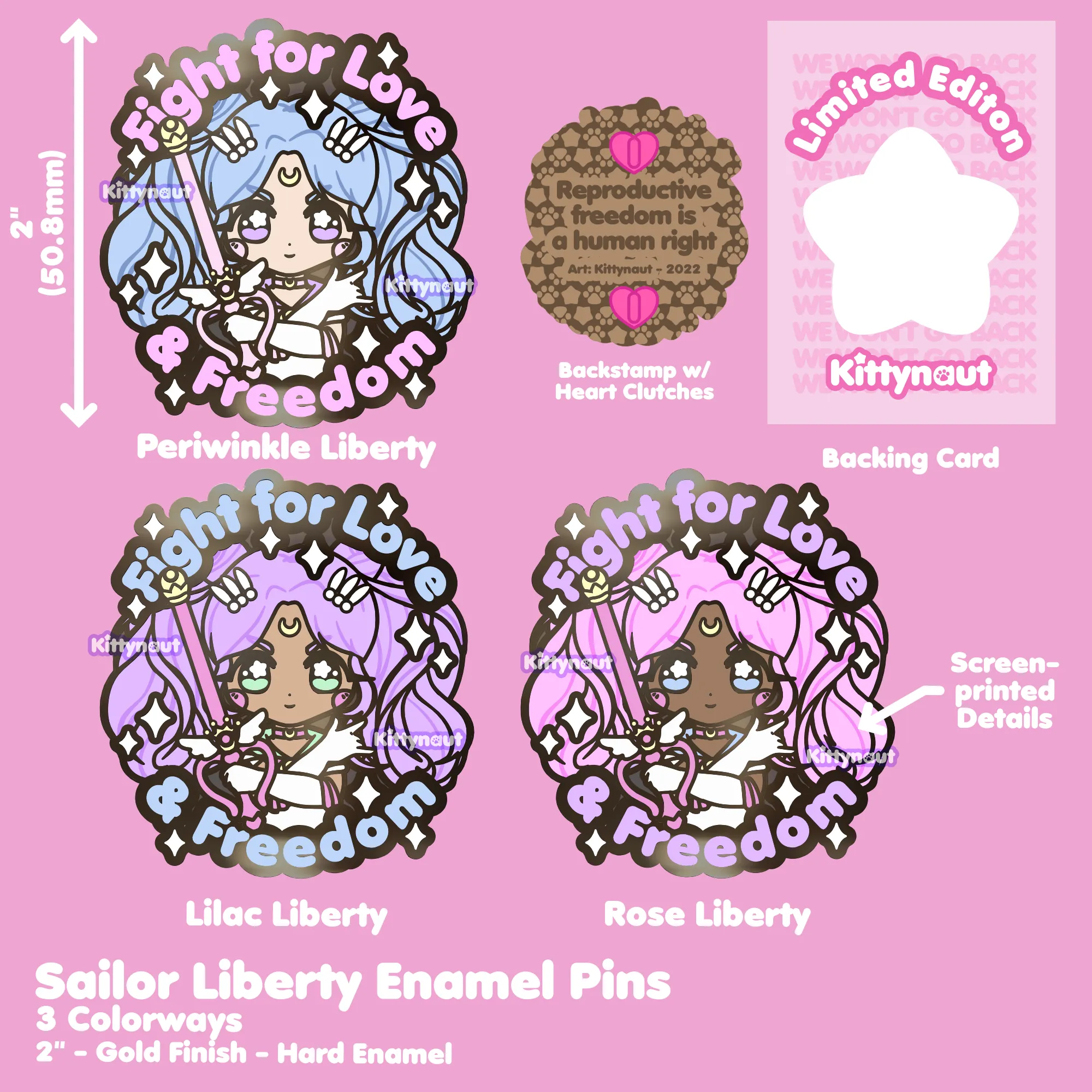 Sailor Liberty - Lilac - Fundraiser Enamel Pin