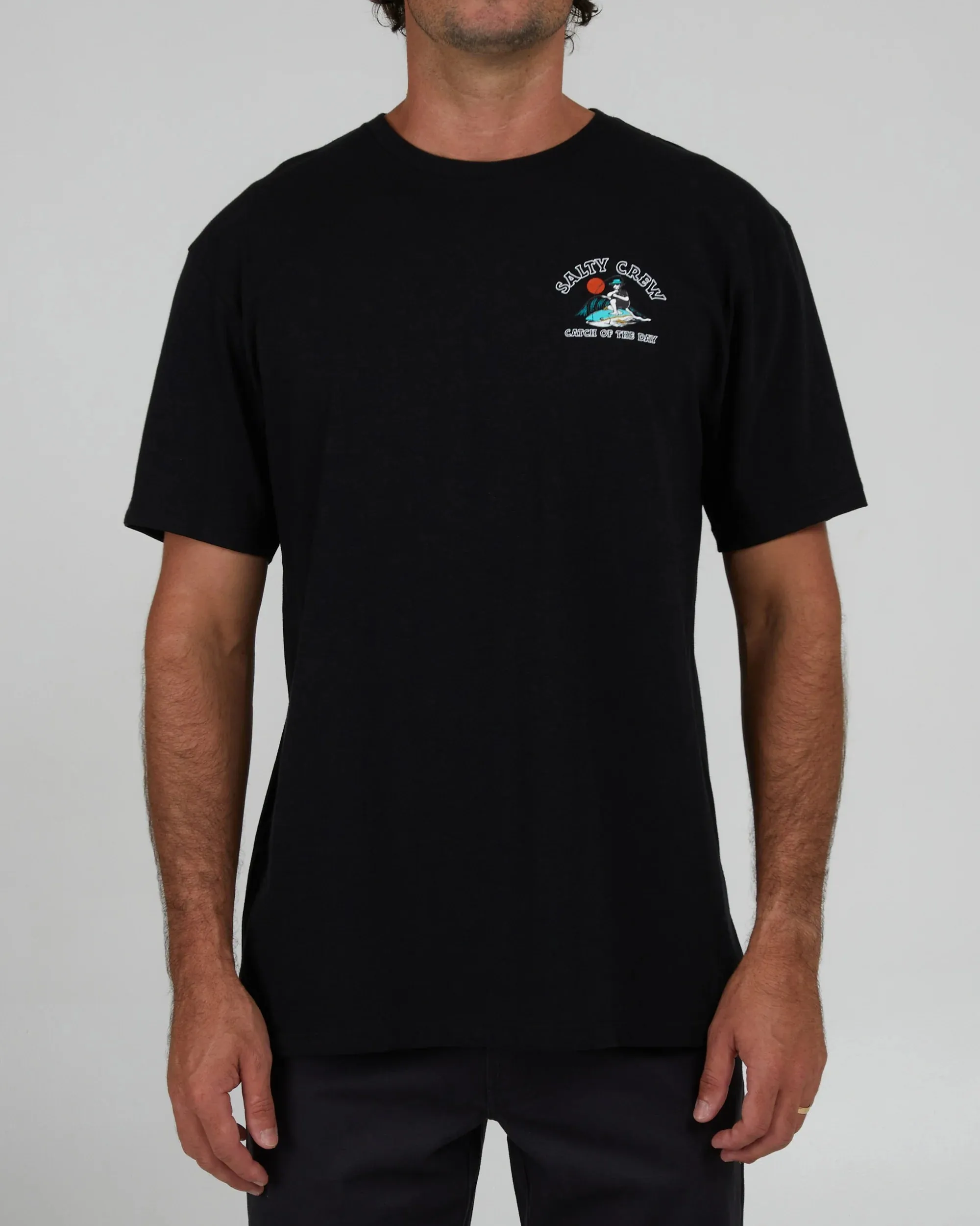 SALTY CREW CATCH OF THE DAY S/S TEE - BLACK