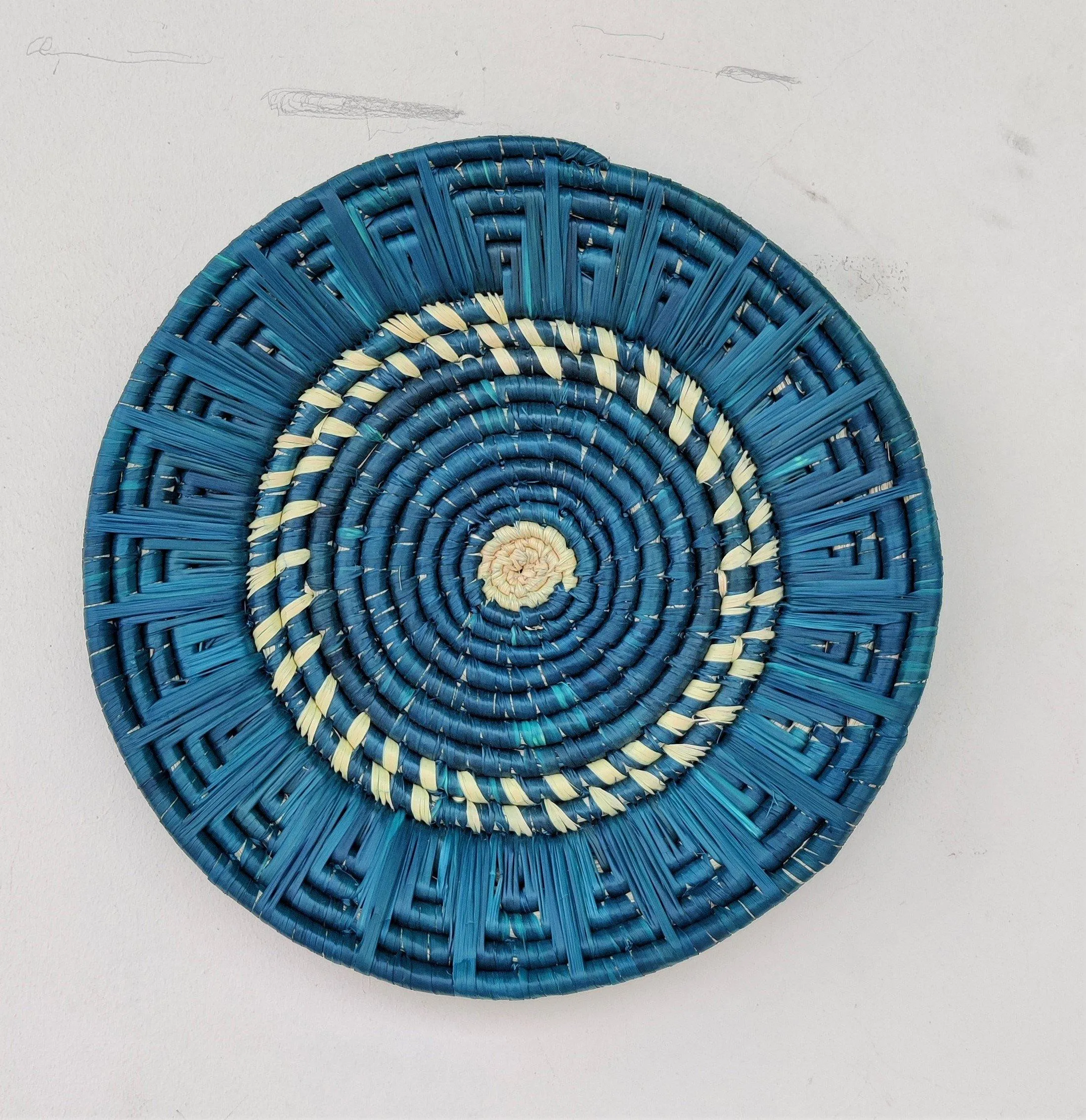 Sarayan Blue Sunflower Wallmount Set : Set of 4