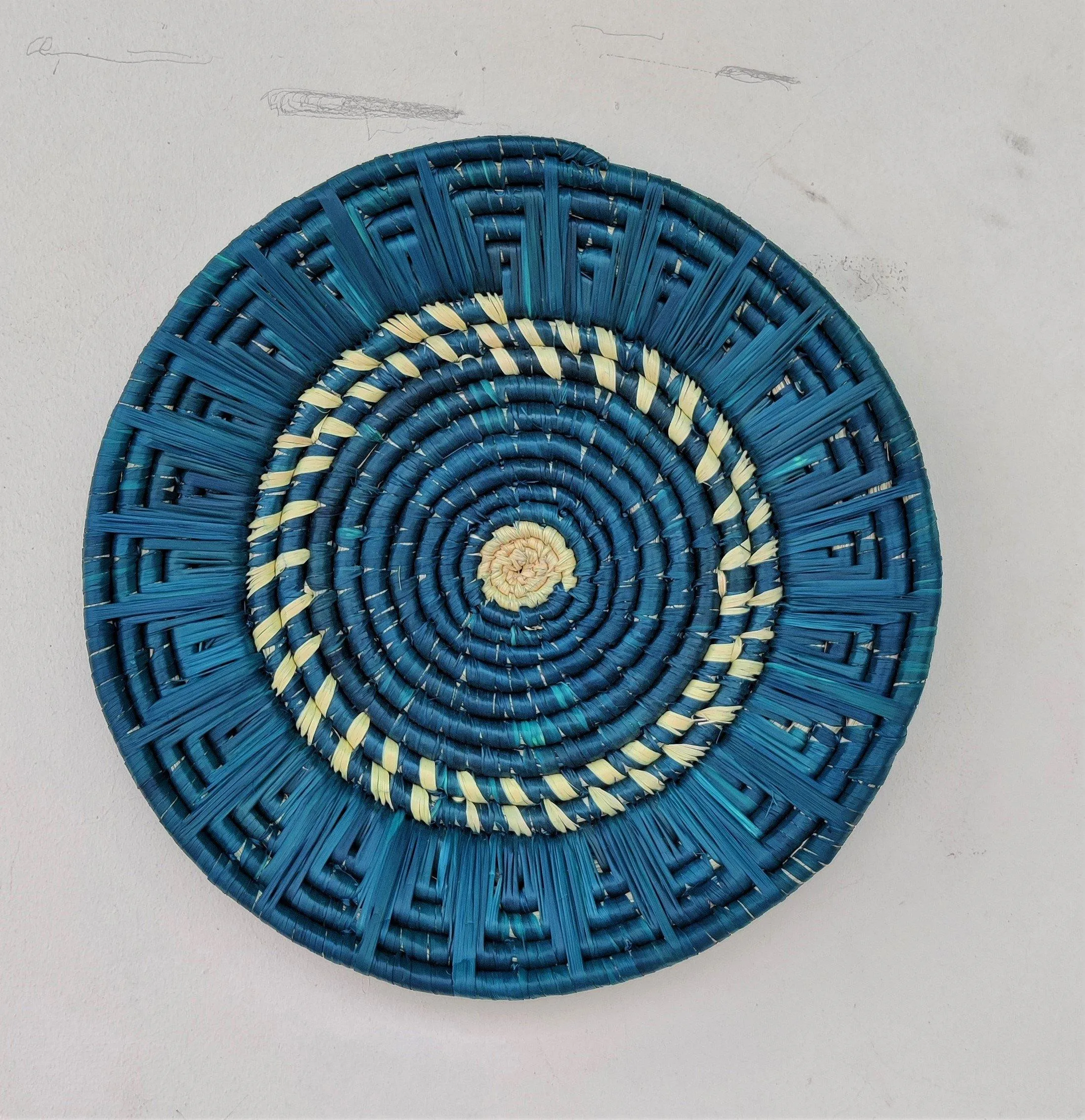Sarayan Blue Sunflower Wallmount Set : Set of 4