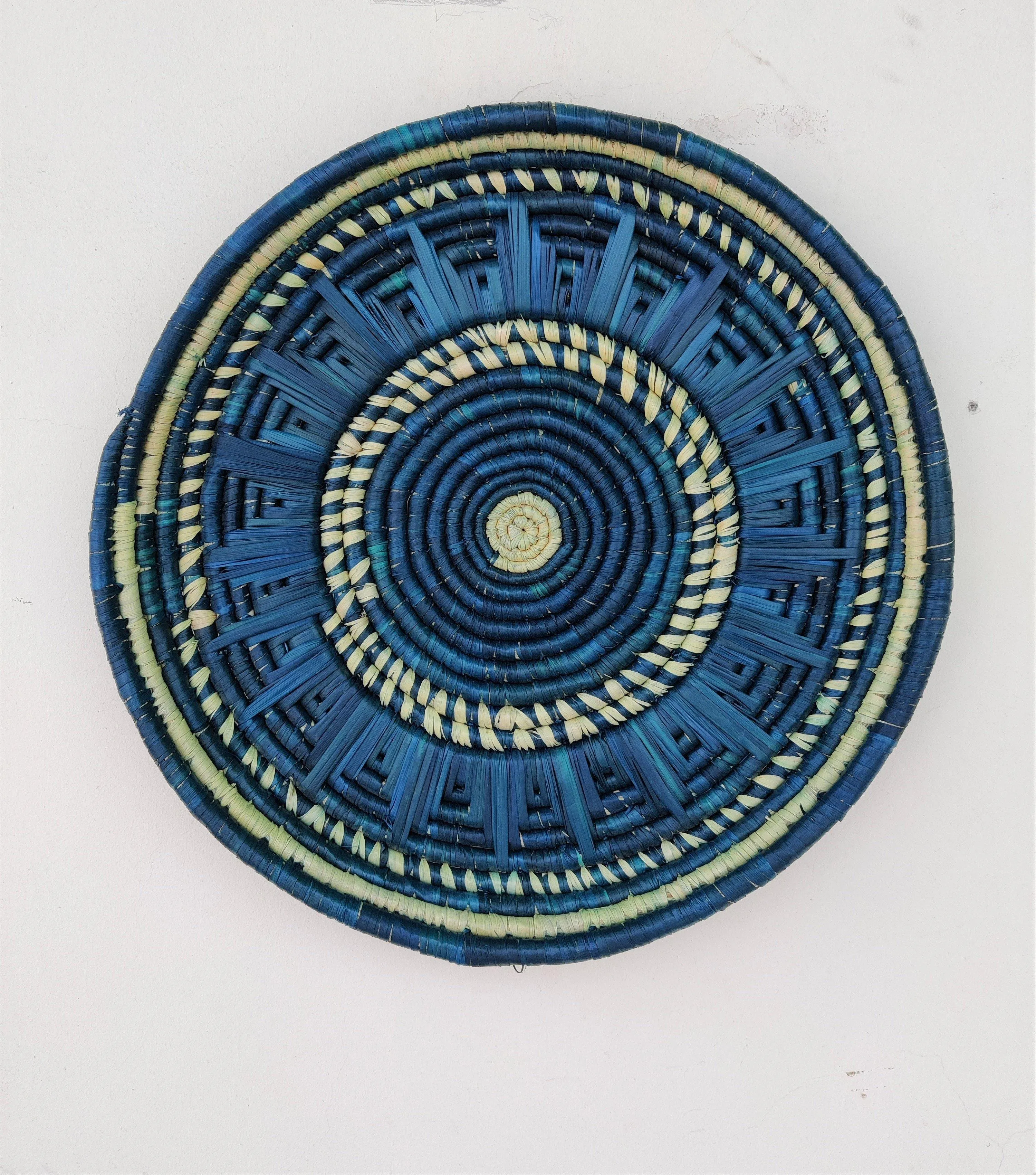 Sarayan Blue Sunflower Wallmount Set : Set of 4