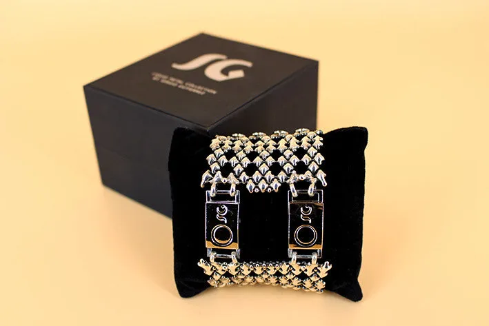 SG Liquid Metal TB43 AS– Antique Silver Finish – Bracelet by Sergio Gutierrez