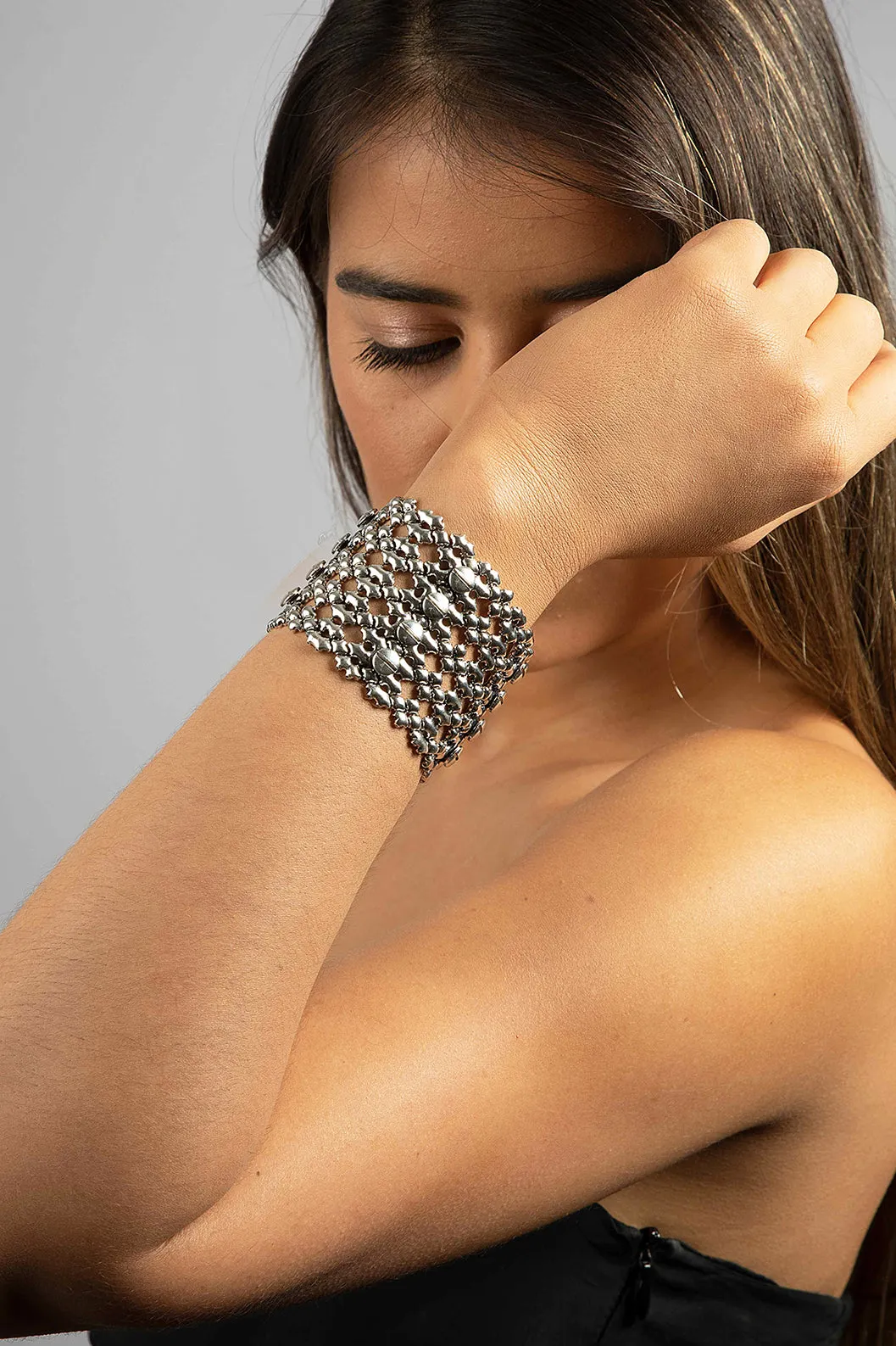 SG Liquid Metal TB43 AS– Antique Silver Finish – Bracelet by Sergio Gutierrez