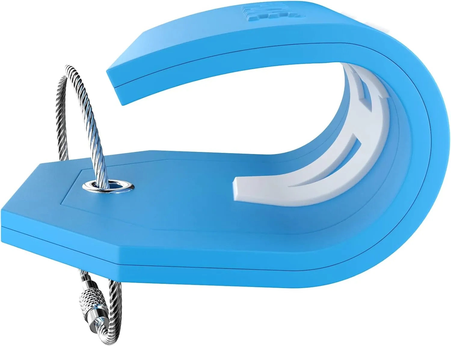 Shacke Initial Luggage Tag with Full Privacy Cover and Stainless Steel Loop - Aqua Teal (Letter A)