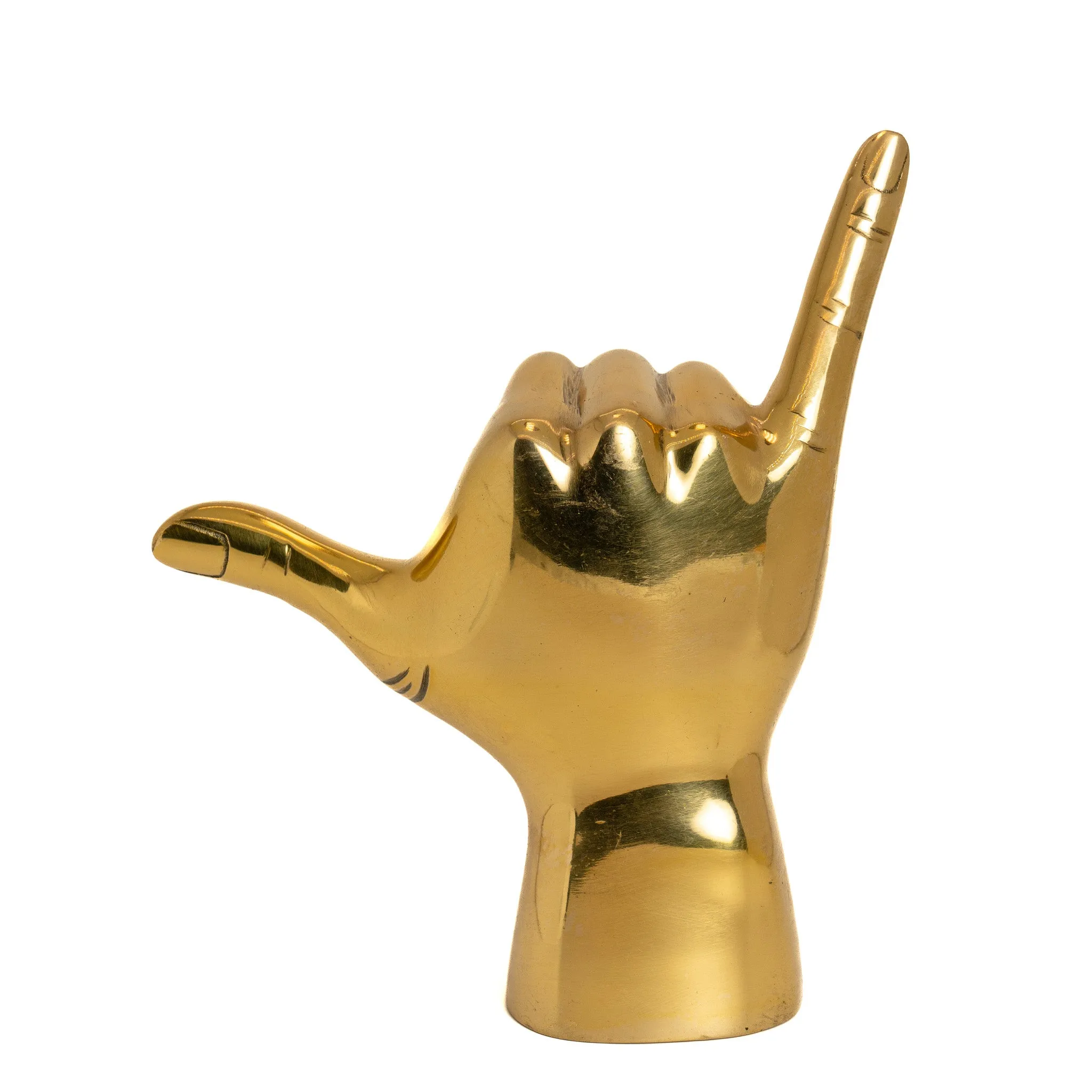 Shaka Brass Hand Decorative Sculpture