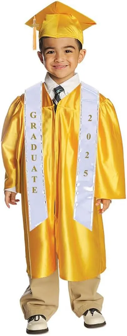 Shiny Deluxe Graduation Sets, Graduation Cap, Gown, Tassel, Sash, Ring, Diploma