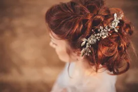 Silver wedding hair vine - Genevieve