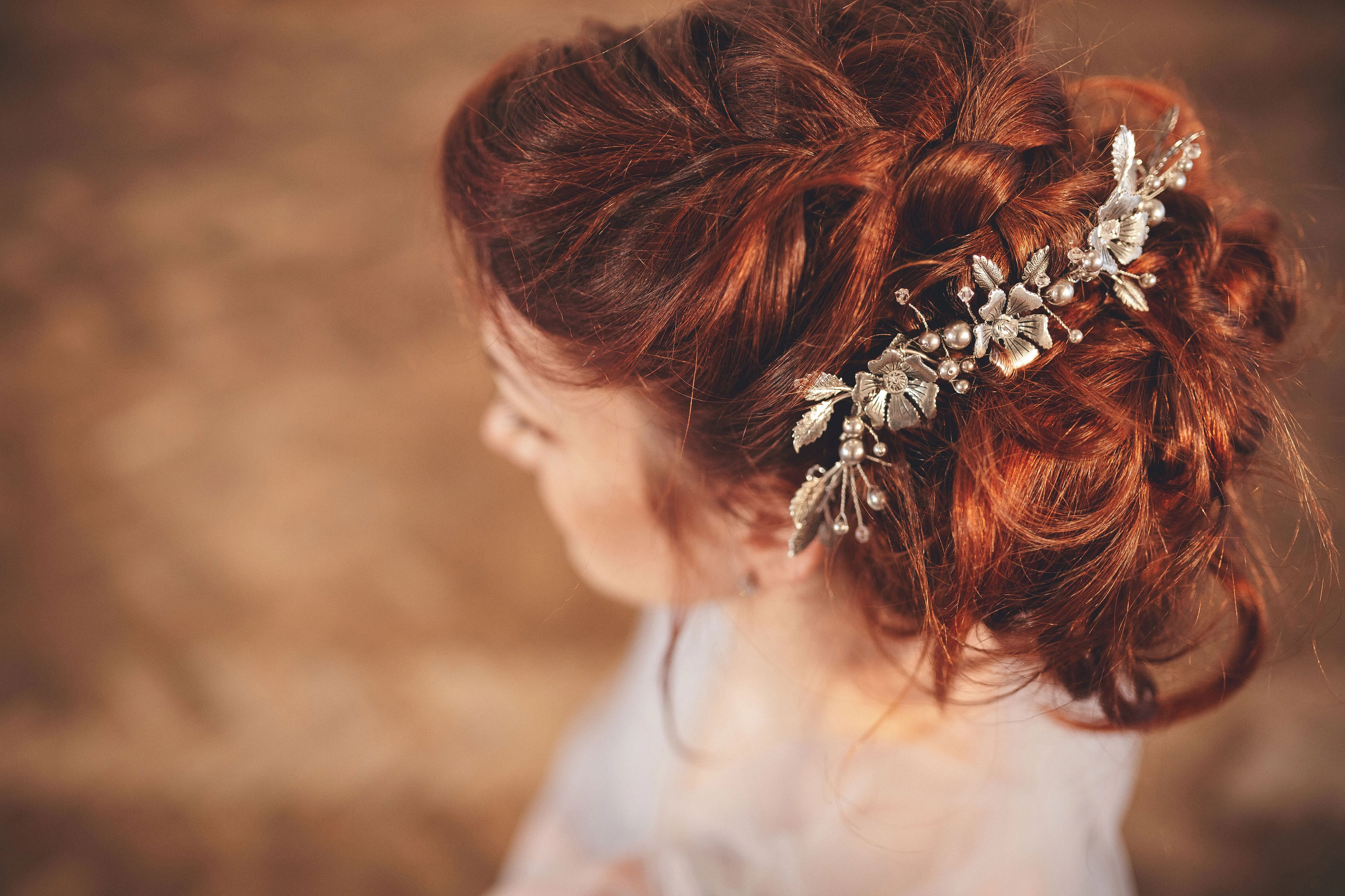 Silver wedding hair vine - Genevieve