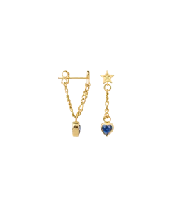 Single Platonic Love Chain Stud