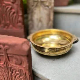 Small Brass Urli with a Polished Surface : Pital 23