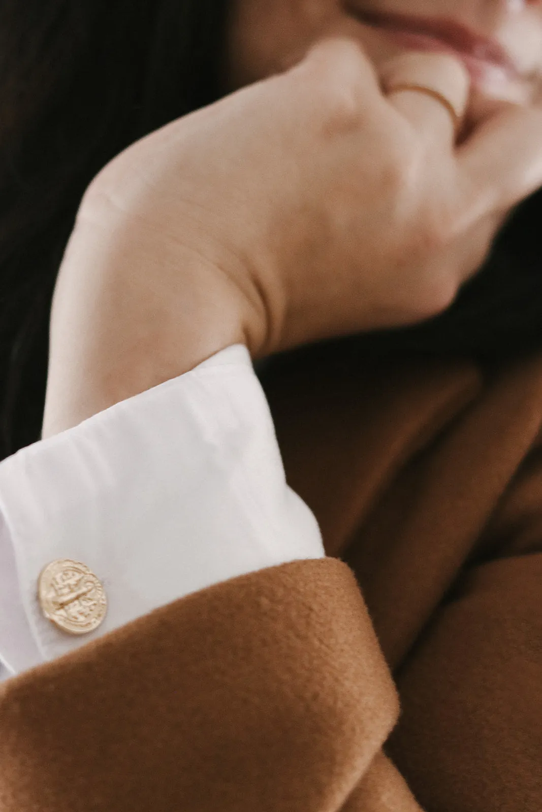 St. Benedict Cufflinks in Gold Vermeil