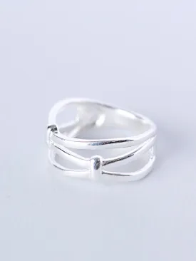 Sterling Silver Link Knot Ring