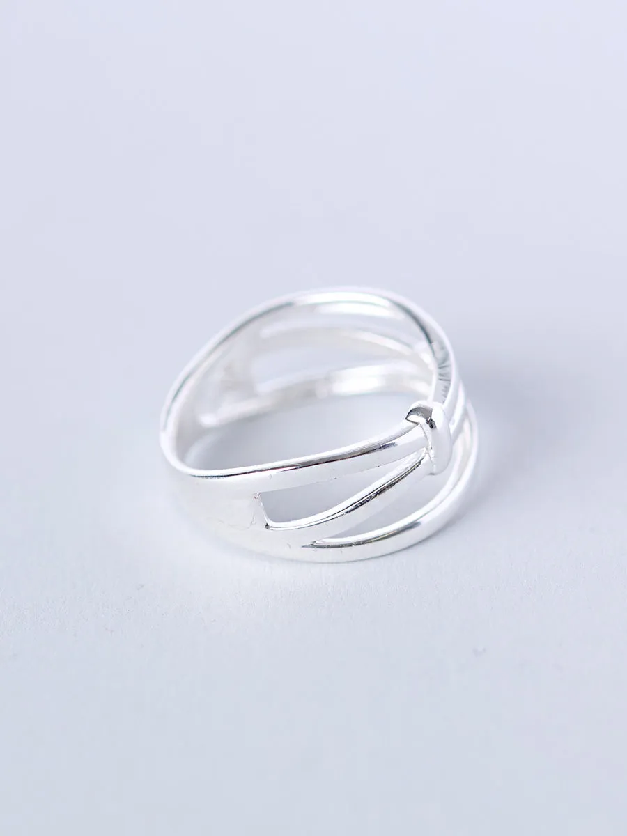 Sterling Silver Link Knot Ring
