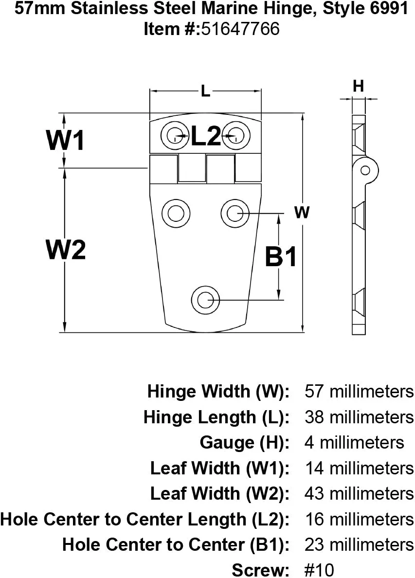 Style 6991 Hinge