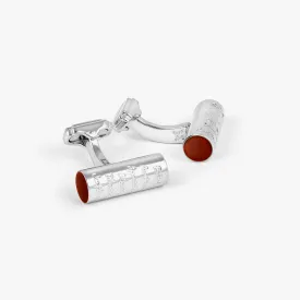 THOMPSON Manifestation Cylinder Cufflinks In Stainless Steel