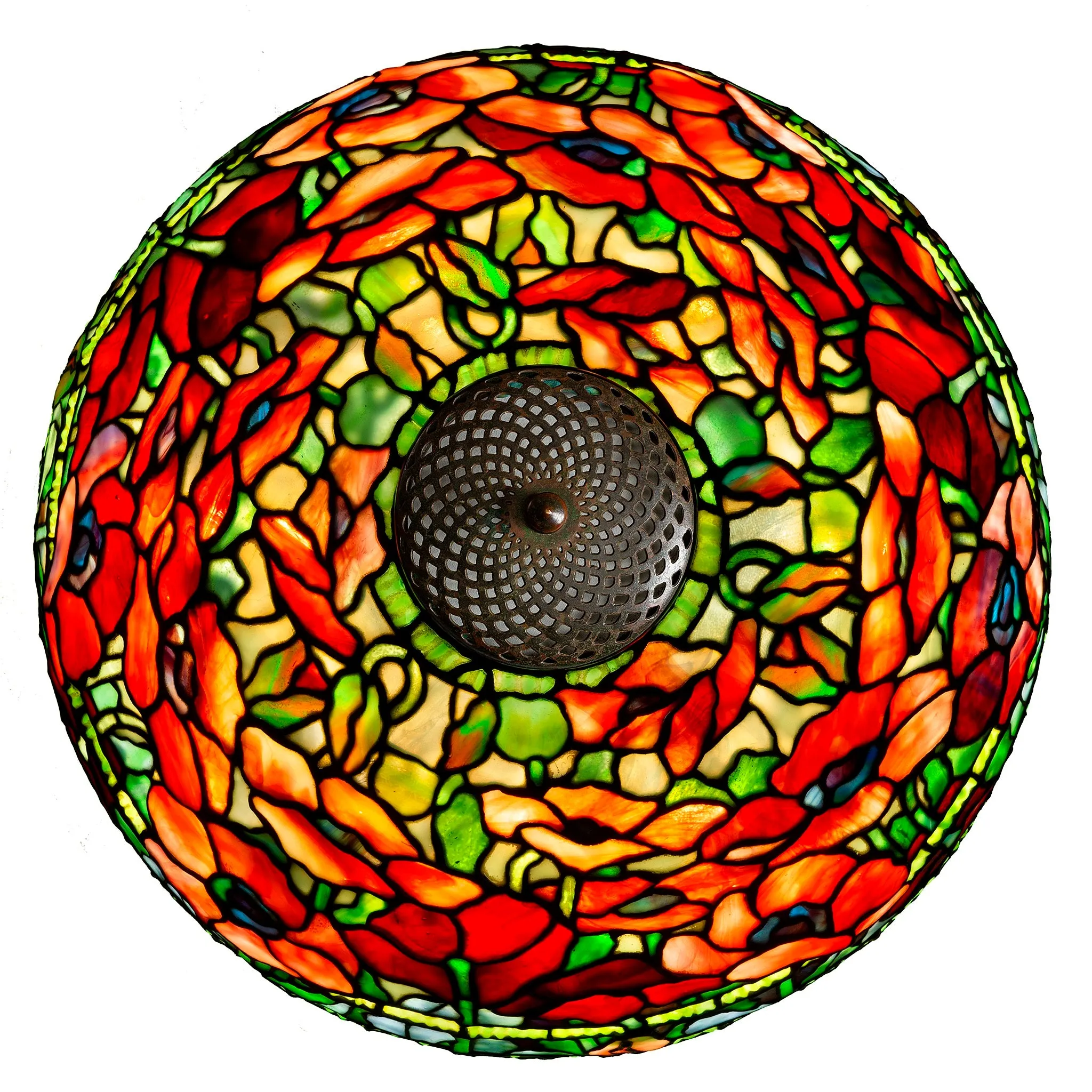 Tiffany Studios New York Pair of "Oriental Poppy" Table Lamps