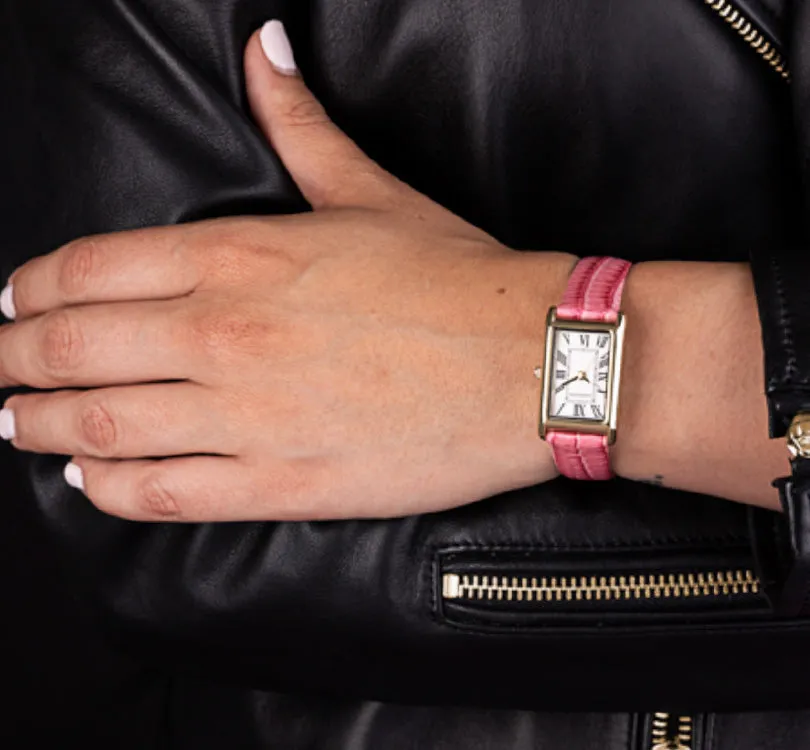 Tilly Pink | 20mm, Pink Leather/Lizard