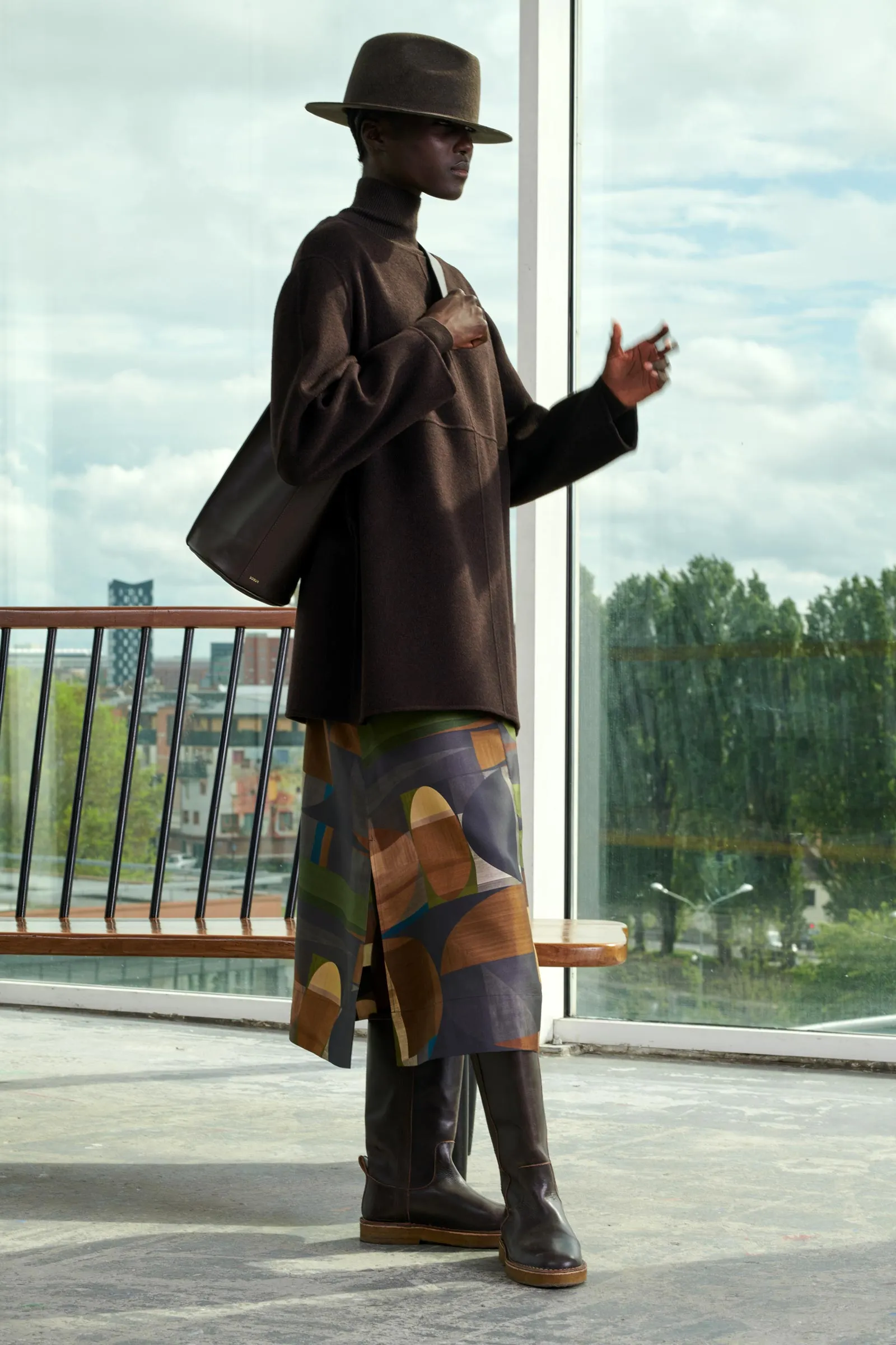 Versailles Printed Silk Skirt