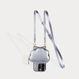 Willa Cloud Crossbody Bandolier - Metallic Powder Blue/Gold