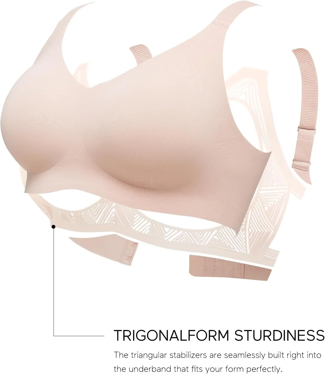 Wireless Seamless Support Bralette Ultra-Comfort Sleep T-Shirt Bra for Large Breasts