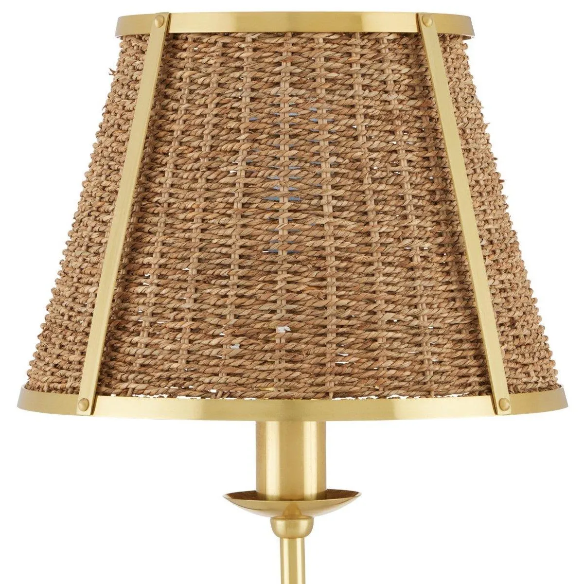 Woven Brass Floor Lamp