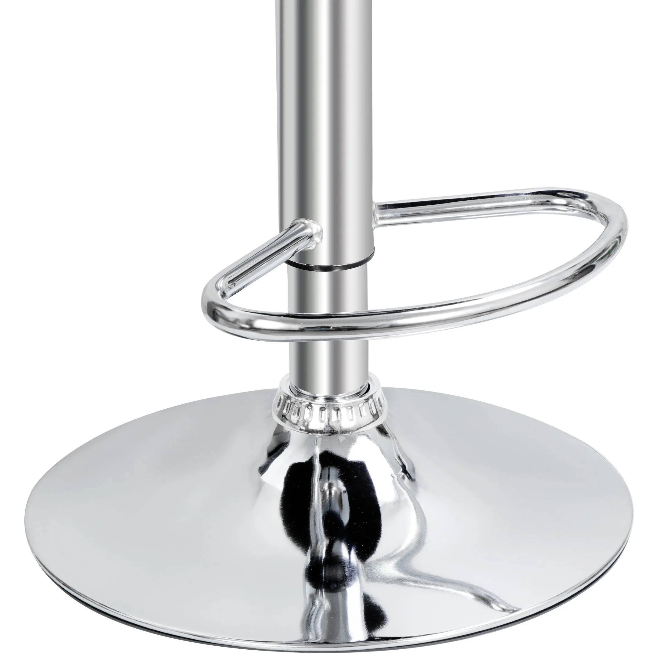 ZENY™ Adjustable Swivel Barstools, Modern PU Leather Kitchen Counter BarStools, Square Back Set of 2